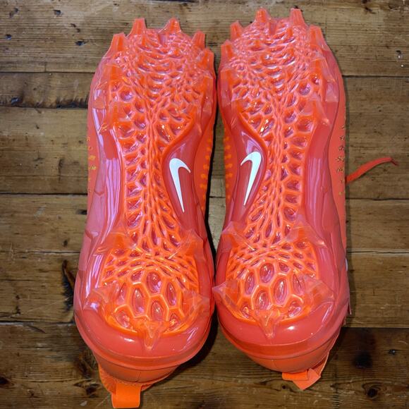 Nike Alpha Menace Pro 2 Mid Football Cleats Men's Sz 13 Orange USED AQ3209-800 - Picture 12 of 16